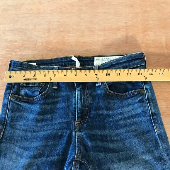 Rag & Bone Cate Mid Rise Skinny Jeans Women 26 Mid Rise Dark Wash Stretch 16297 - Picture 9 of 13